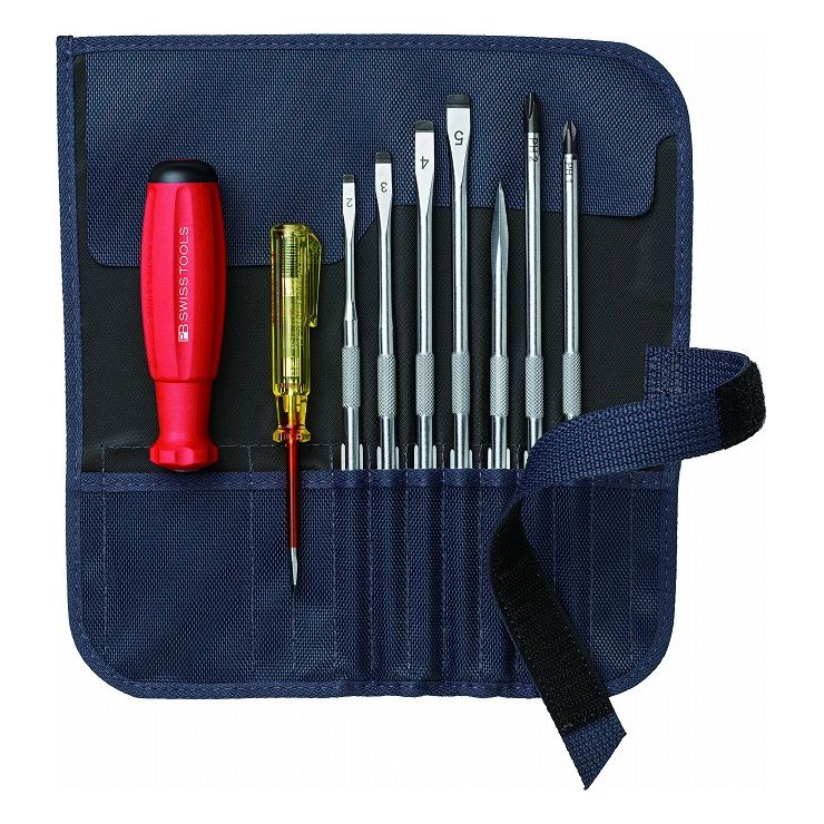 PB SWISS TOOLS ピービ―スイスツールズ 差替式ドライバーセット 8本組 グレー 8218GY-V01(代引不可)【送料無料】
