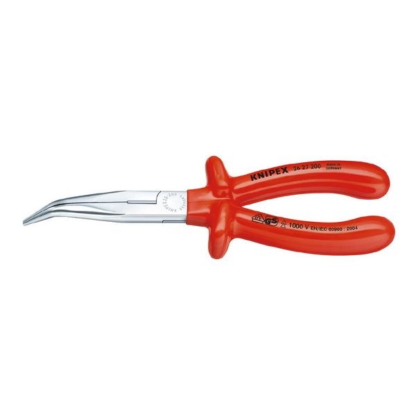KNIPEX(クニペックス) 2627-200 絶縁40?先曲ラジオペンチ 1000V【送料無料】(代引不可)