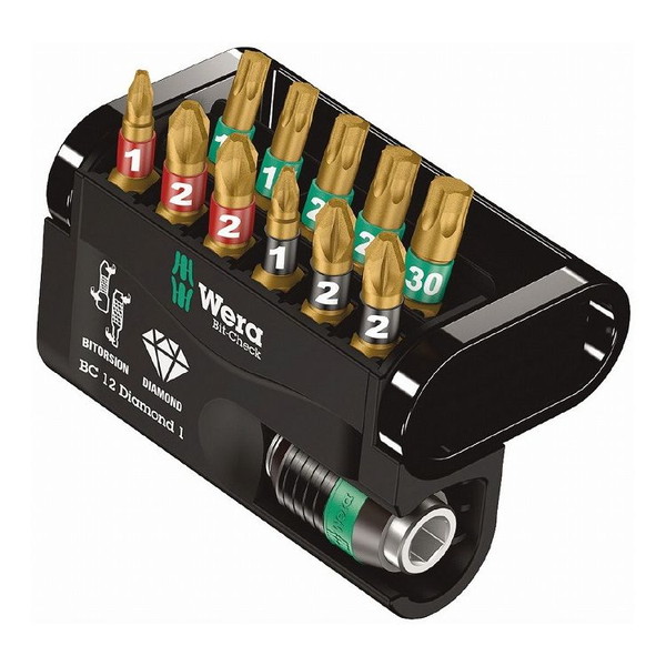 WERA ベラ Bi-Torsion 11本組ダイヤモンドコーティングビットセット 057421(代引不可)【送料無料】