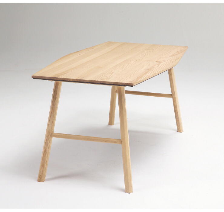 カフェ風 天然木 木目 送料無料 カフェ Cafe 単品 高級感 西海岸 北欧 変型 和モダン 家具 ダイニングテーブル 店舗 変型 シンプル 木製 無垢材 ダイニングテーブル 無垢 単品 幅140 4人掛け 変型 和モダン シンプル 奥行 高さ70 木目 木製 無垢材