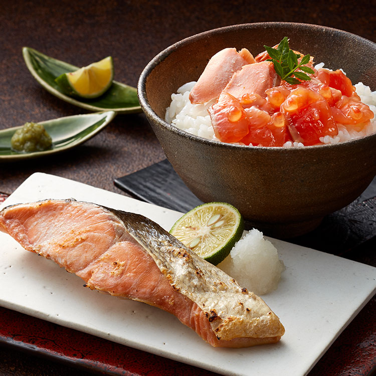 北海道産 新巻鮭&鮭といくらのルイベ漬セット ギフト 産直 ご当地グルメ 熨斗 贈り物 新生活 お祝い お取り寄せ のし対応 (代引不可)【送料無料】