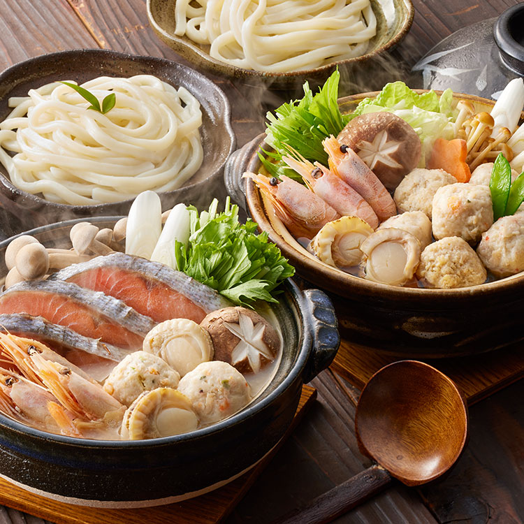 石狩鍋&海鮮つみれ鍋 食べ比べセット 鍋セット ギフト 産直 ご当地グルメ 熨斗 贈り物 新生活 お祝い お取り寄せ のし対応 (代引不可)【送料無料】