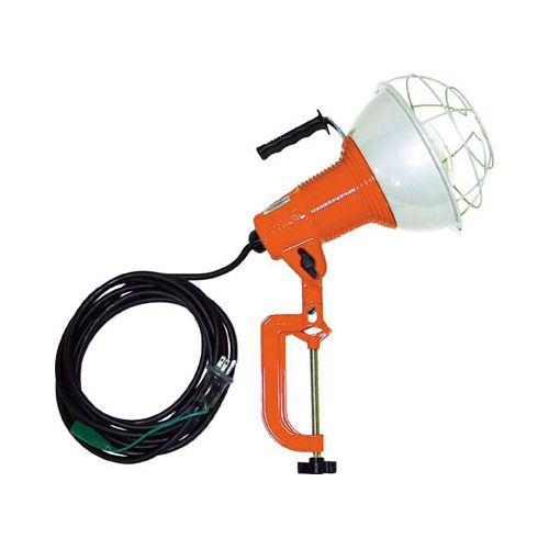 ハタヤ 防雨型作業灯 リフレクターランプ200W 100V接地付5m バイス付 RG205K(代引き不可)【送料無料】｜リコメン堂