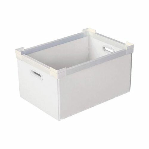 KUNIMORI プラダン NSコンテナ 40L(SWコーナー)ホワイト 78100NS40LWH(代引き不可)【送料無料】