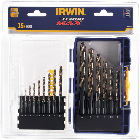 IRWIN ドリルターボマックス15本セット IRWIN IW3031503 切削工具 穴あけ工具 ドリルセット(代引不可)【送料無料】|リコメン堂