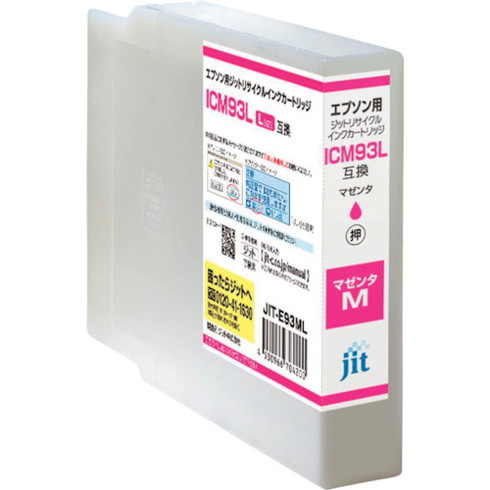 ジット エプソン ICM93L対応 ジットリサイクルインク JIT-E93ML マゼンタ(増量) ジット JITE93ML オフィス 住設用品 OA用品 インク(代引不可)【送料無料】
