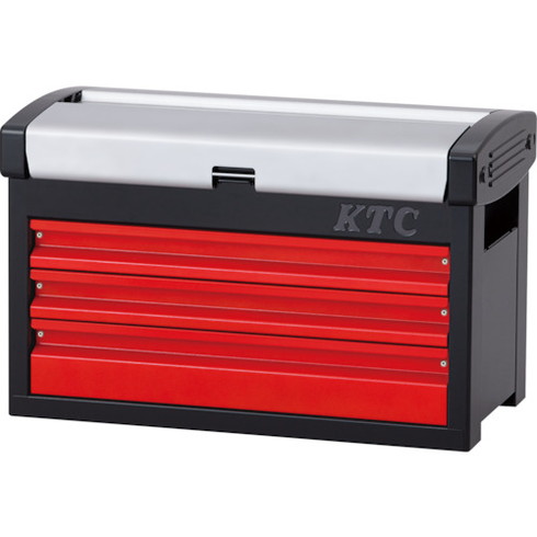 KTC スチール製工具箱 チェスト(3段3引出シ) シルバー×レッド×ブラック 間口510×奥行275×高サ325mm KTC EKR103A 手作業工具 工具箱 スチール製工具箱(代引不可)【送料無料】