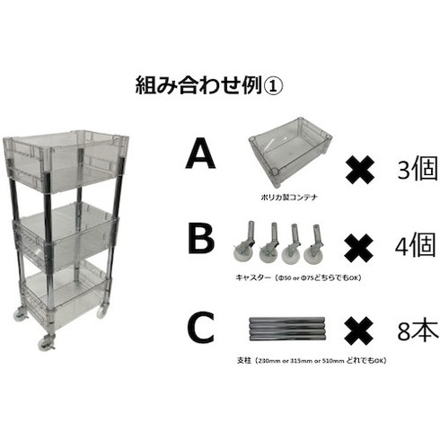 ミツヤ ポリカトラコン専用 φ50キャスター ミツヤ PTCC50 物流 保管用品 コンテナ パレット ボックス型コンテナ(代引不可)【送料無料】