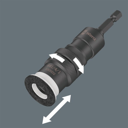 Wera 881/4/1SB ネジ深度制御ビットホルダー Wera社 電動 油圧 空圧工具 ドライバービット ビット用アタッチメント(代引不可)【送料無料】