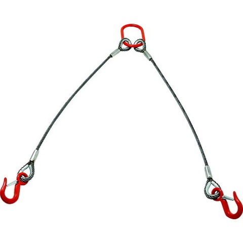 TRUSCO トラスコ 2本吊リアルミロックスリング フック付キ 6mmX2m TWEL2P6S2(代引不可)【送料無料】