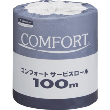 クレシア コンフォートサービスロール100m 日本製紙クレシア 清掃 衛生用品 労働衛生用品 トイレ用品(代引不可)【送料無料】