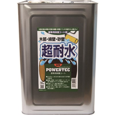 パワーテック 建物用塗料 超耐水保護コート剤(水性) 透明 18kg 17595 工事・照明用品 塗装・内装用品 塗料(代引不可)【ポイント10倍】【送料無料】|リコメン堂