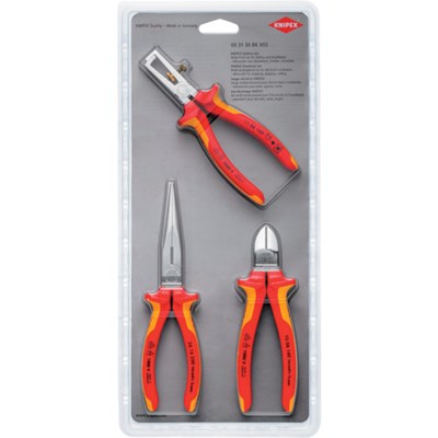 KNIPEX 絶縁工具3点セット(ワイヤーストリッパー・ニッパー・ペンチ) 003130BKV03 手作業工具 工具セット 電設・配管工具セット(代引不可)【ポイント10倍】【送料無料】