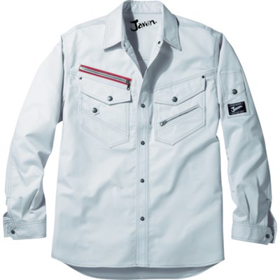楽天市場】Jawin ナガソデシャツ Mサイズ シルバー 51904036M 保護具