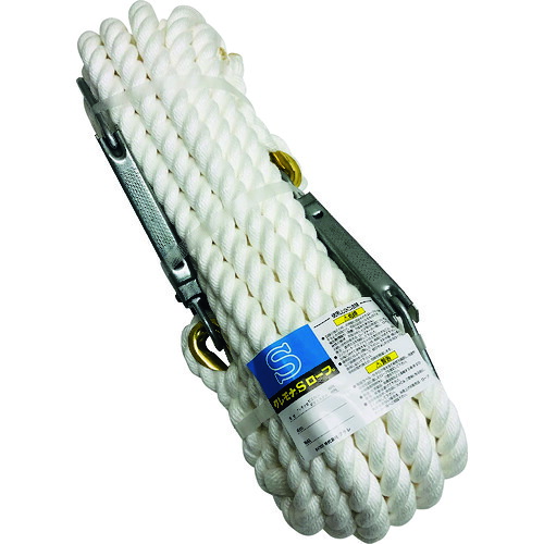 まつうら 両端大口径フック付 クレモナS荷揚げ用ロープ 16mmΦ&times;20m KMS16202HOOK 梱包用品 シート ロープ トラックロープ(代引不可)【送料無料】｜リコメン堂 28,986円