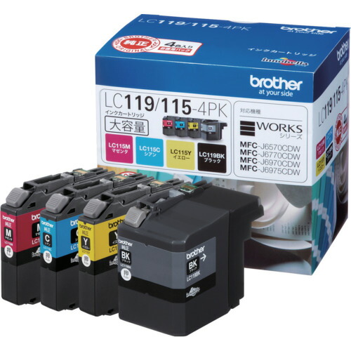 brother インクカートリッジ LC119/115-4PK 4色パック LC1191154PK オフィス 住設用品 OA用品 インク(代引不可)【送料無料】