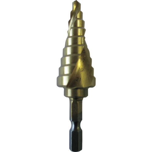 ライト 六角軸スパイラルチタンLST-521 LST521 切削工具 穴あけ工具 ステップドリル(代引不可)【送料無料】
