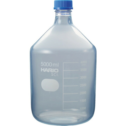 HARIO コーティングねじ口瓶 5,000mL NBOC5LSCI 研究用品 理化学用品 フラスコ(代引不可)【送料無料】