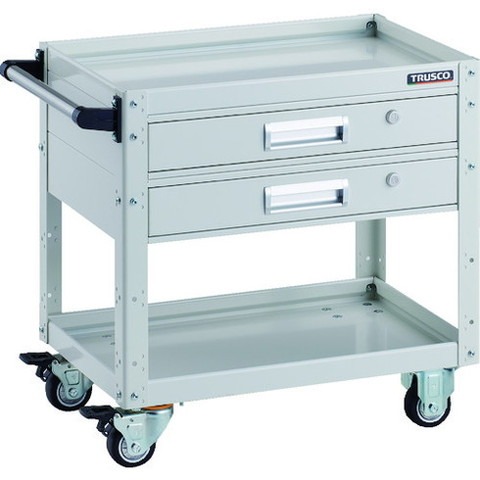 TRUSCO トラスコ イーグルワゴン 600X400 引出付 ウレタン車輪 W色 EGW662V2UW(代引不可)【送料無料】|リコメン堂