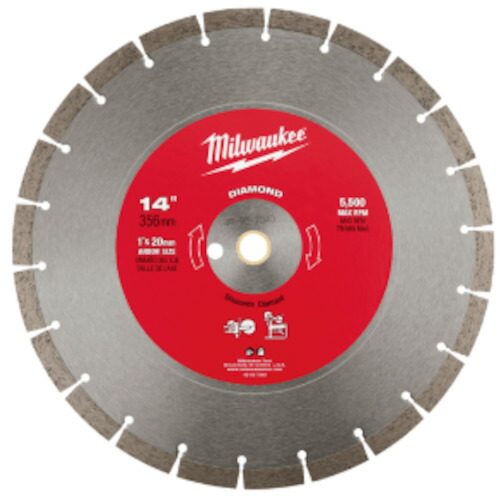 milwaukee 14インチ(356mm)ダイヤモンドブレード(セグメント型) 49937040 電動 油圧 空圧工具 電動工具 小型切断機(代引不可)【送料無料】