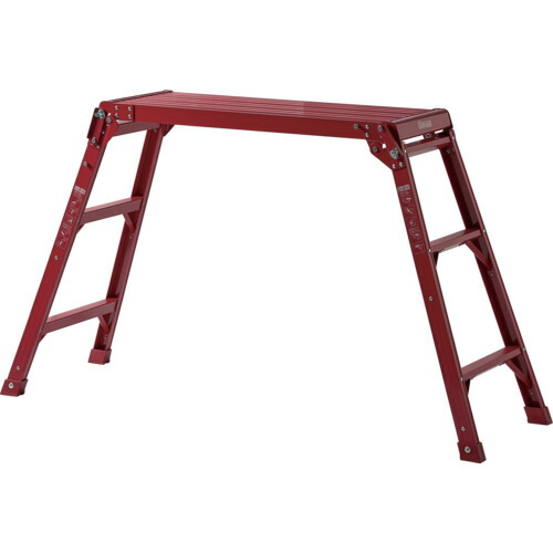 TENMA アルミ作業台3段 レッド 812004240 工事 照明用品 はしご 脚立 足場台(代引不可)【送料無料】