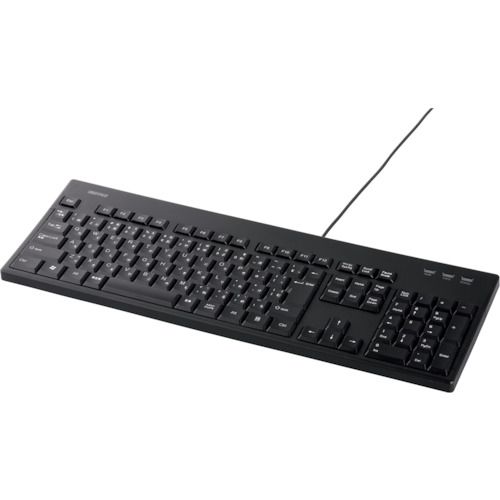 BUFFALO USB接続 有線スタンダードキーボード 丸洗い対応モデル ブラック BSKBU12BK オフィス 住設用品 OA用品 マウス(代引不可)【送料無料】