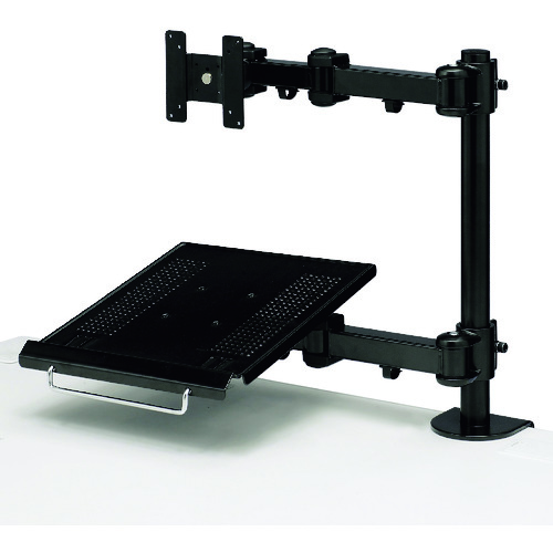 SANWA デュアルシステムアーム(ノートPC台) CRLA602 オフィス 住設用品 OA用品 ディスプレイスタンド 金具(代引不可)【送料無料】|リコメン堂