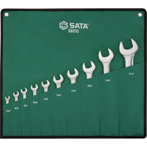 SATA 両口スパナセット(10点) SATA社 手作業工具 レンチ スパナ プーラー スパナ 08010(代引不可)【送料無料】|リコメン堂