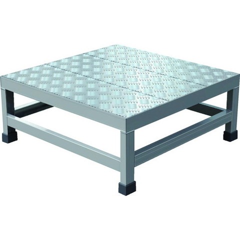 TRUSCO トラスコ アルミ製溶接一体構造型作業台 縞板タイプ 一段(完成品) W600×D600×H250 WTDBC6625(代引不可)【送料無料】|リコメン堂