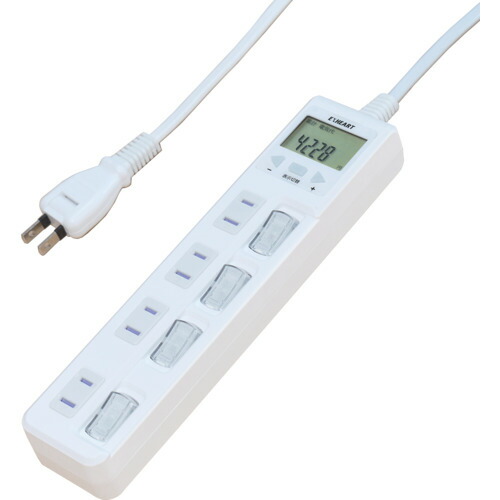 EXHEART 電源タップ 賢く節電スイッチ付きタップ 4口 2m ハート電機サービス オフィス 住設用品 OA用品 OAタップ ETA-NWM420-W(代引不可)【送料無料】