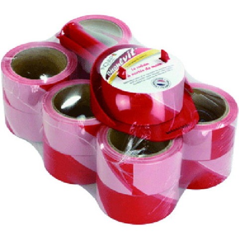NOVAP ホルダー付キ表示テープ SPEED TAPE[[R上]]用 替エテープ レッド/ホワイト 50mm×100m 12巻セット 3055054(代引不可)【送料無料】