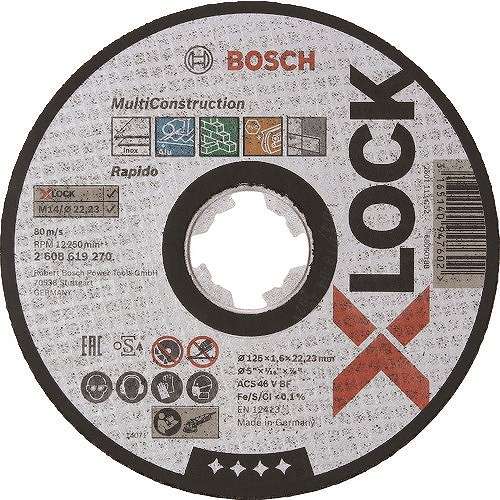 【25個セット】ボッシュ X-LOCK切断砥石125x1.6マルチ 2608619270 電動・油圧・空圧工具 切断用品 切断砥石(代引不可)【送料無料】｜リコメン堂
