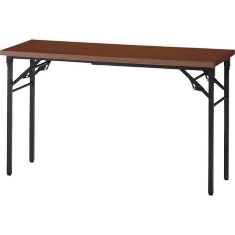 TRUSCO トラスコ 折リタタミ会議テーブル 1500X600XH700 棚板ナシ ウォールナット TST1560WN(代引不可)【送料無料】