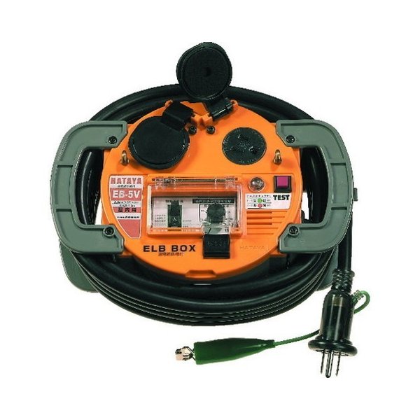 ハタヤ 負荷電流値設定可変型ELBボックス 電線5m EB5V(代引不可)【送料無料】|リコメン堂