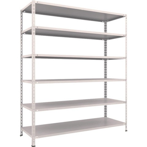 TRUSCO トラスコ 軽量棚 中棚ボルトレス型1800X600X2100 6段 ネオグレー L76W16 組立品 組立設置不可(代引不可)【送料無料】
