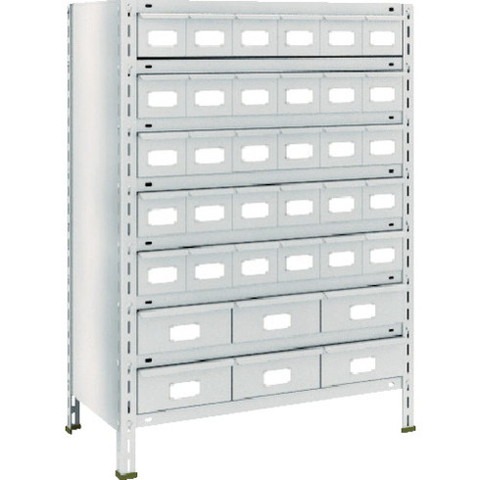 TRUSCO トラスコ 軽量棚875X450X1200スチール引出小X30大X6 ネオグレー 43X808A5B2 組立品 組立設置不可(代引不可)【送料無料】