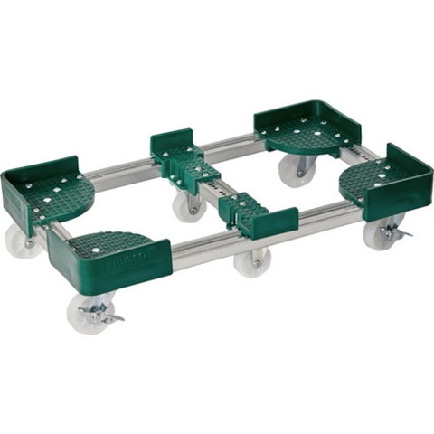 TRUSCO トラスコ 伸縮式コンテナ台車 内寸400-500X1000-1100 ストッパー付 FCD640100S 組立品 組立設置不可(代引不可)【送料無料】|リコメン堂