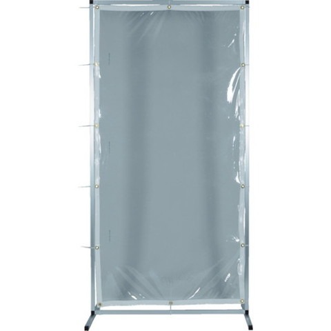 TRUSCO トラスコ アルミ製衝立 透明防炎タイプ W2000XH1500 AF2015TM 組立品 組立設置不可(代引不可)【送料無料】|リコメン堂