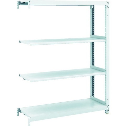 TRUSCO トラスコ M1型抗菌塗装ボルトレス軽量棚900X320XH1200 4段 連結 M14334B 組立品 組立設置不可(代引不可)【送料無料】