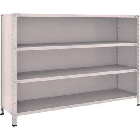 TRUSCO トラスコ 軽量棚背板・側板付 W1800XD450X1200 4段 ネオグレー 46X24 組立品 組立設置不可(代引不可)【送料無料】｜リコメン堂