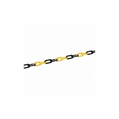 緑十字 プラスチックチェーン 黄/黒 PT-830TR 長サ30m 線径8mmΦ ポリエチレン 284025 標識・標示 安全標識(代引不可)【送料無料】