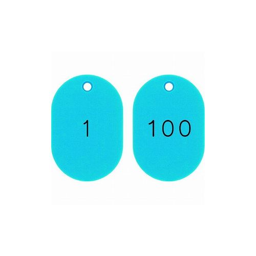 緑十字 小判型番号札 1~100/連番号入 スカイブルー 小判札453-SB(1~100) 45×30 100枚組 200171 標識・標示 安全標識(代引不可)【送料無料】|リコメン堂