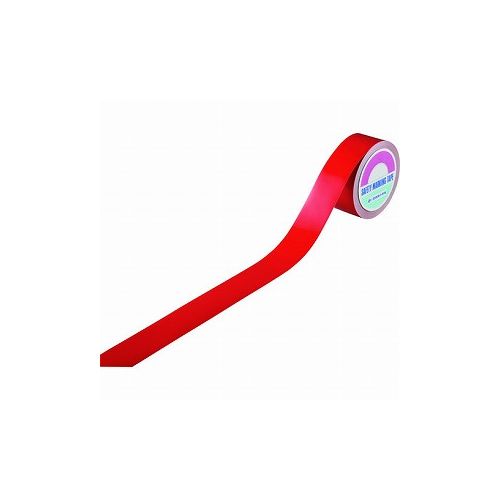 緑十字 ビバスーパーラインテープ 赤 BSLT502-R 50mm幅×20m PET 屋内用 105204 標識・標示 安全標識(代引不可)【送料無料】