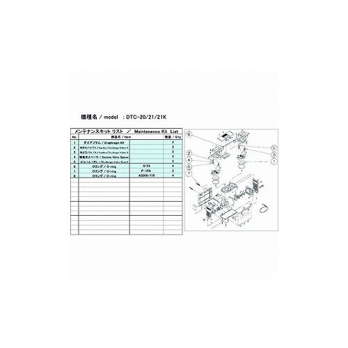 ULVAC DTC-21/21K用メンテナンスキット DTC-21/21K (株)アルバック ポンプ 真空ポンプ(代引不可)【送料無料】|リコメン堂