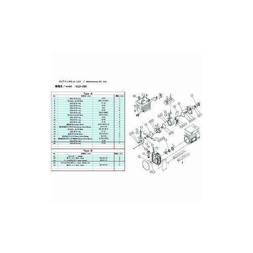 ULVAC GLD-280/280A/280B用メンテナンスキットA GLD-280A (株)アルバック ポンプ 真空ポンプ(代引不可)【送料無料】