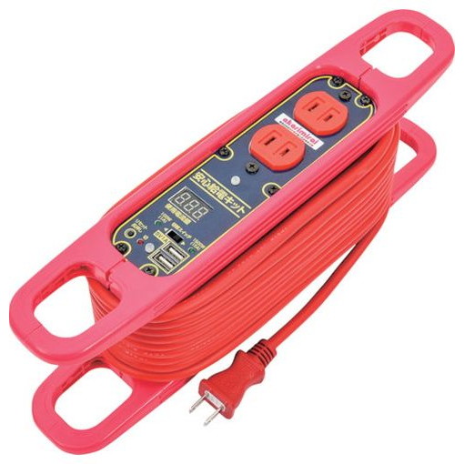 日動 安心給電キット 100W/1500W切替式 ANQ102DSW 工事 照明用品 工事 照明用品 コードリール 延長コード 延長コード(代引不可)【送料無料】|リコメン堂