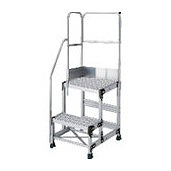 TRUSCO アルミ製作業用踏台 グレーチングタイプ 2段 高サ0.5m 天板寸法500×400 段高250mm 階段片手スリ天場二方付キ TRUSCO TSFGR255TKL250 工事 照明用品 はしご 脚立 作業台(代引不可)【送料無料】