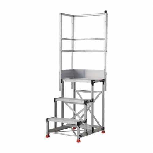 TRUSCO アルミ製作業用踏台 3段 高サ0.9m 天板寸法600×400 段高300mm 天場二方手スリ付キ TRUSCO TSF369TL300 工事 照明用品 はしご 脚立 作業台(代引不可)【送料無料】