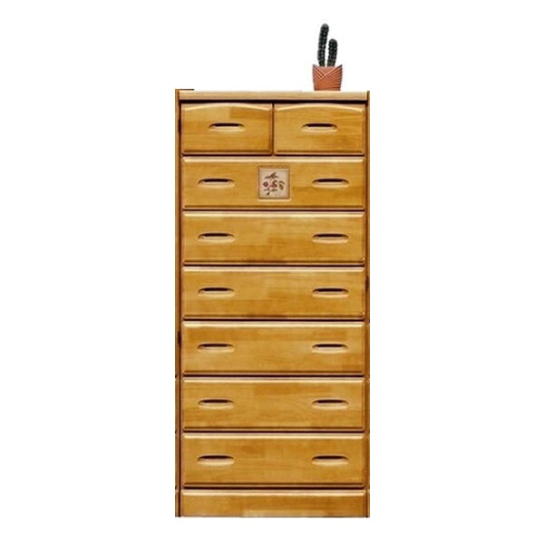 チェスト 幅60cm 高さ139cm 【国産 大川家具 完成品】 無垢材 収納 タンス パイン材 日本製 木製 衣類 (代引不可)【送料無料】