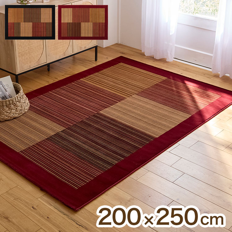 ラグ レゾン 200×250cm ラグマット トルコ製 おしゃれ パイル 家庭用 子ども ペット カーペット 絨毯 ブラック レッド 長方形 リビング ダイニング フローリング 模様替え 新生活(代引不可)【送料無料】
